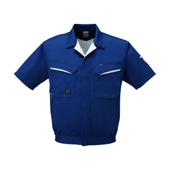 夏 半袖ブルゾン ネイビー色 XLサイズ WA10480-3-XL 1点