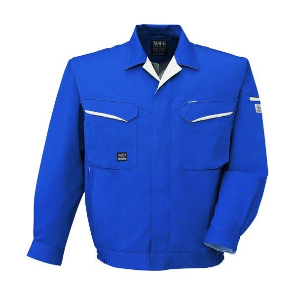 夏 長袖ブルゾン ブルー色 4Lサイズ WA10481-4-4L 1点