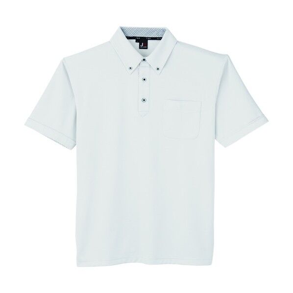 汗ジミ防止半袖ポロシャツ ホワイト色 Lサイズ JB55170-11-L 1点