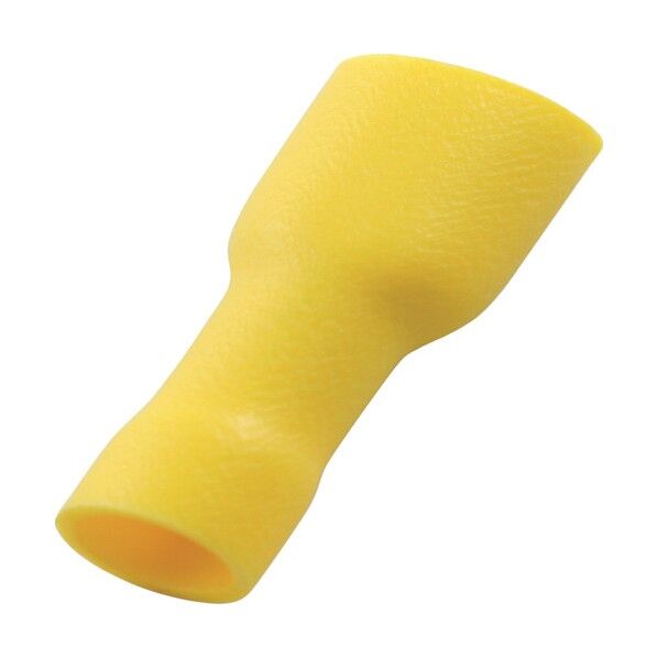 ビニール完全絶縁被覆付圧着端子 メス型 電線サイズ:AWG12~10/3.5~5.5sq 250タブ用 EDV10-250FIB-Q 25個