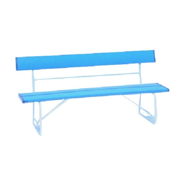 背付きベンチ 1500mm幅 青 8955-B 1点