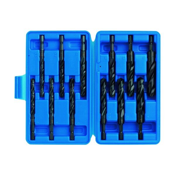 六角シャンク鉄工ロングドリルセット(10本組)