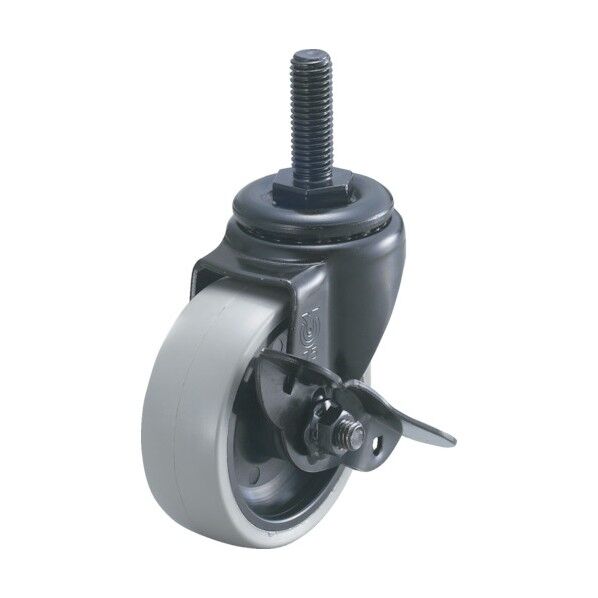 ステンレス製アングル式ワゴン用取替キャスター(スチール金具)