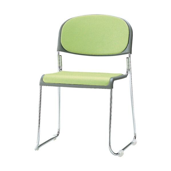 スタッキングチェア メッキ脚 ビニールレザー張り