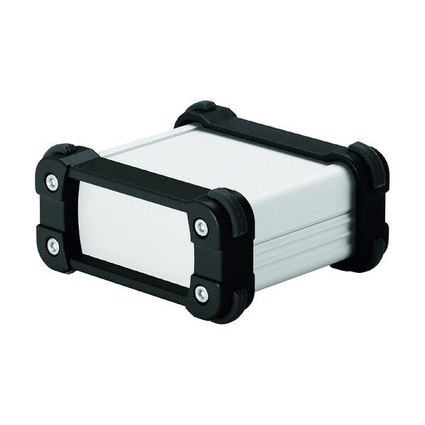 コーナーガード付アルミケースアルミパネルタイプ シルバー/ブラック EXP7-4-9SB 1点