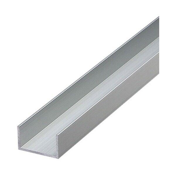 トレード アルミチャンネル アルマイト付 t1.5X6.2X8.3X4m シルバー 6300032293 1本...