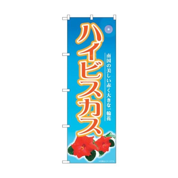 のぼり旗 ハイビスカス NAD No.82709 W600×H1800 6300011699 1点