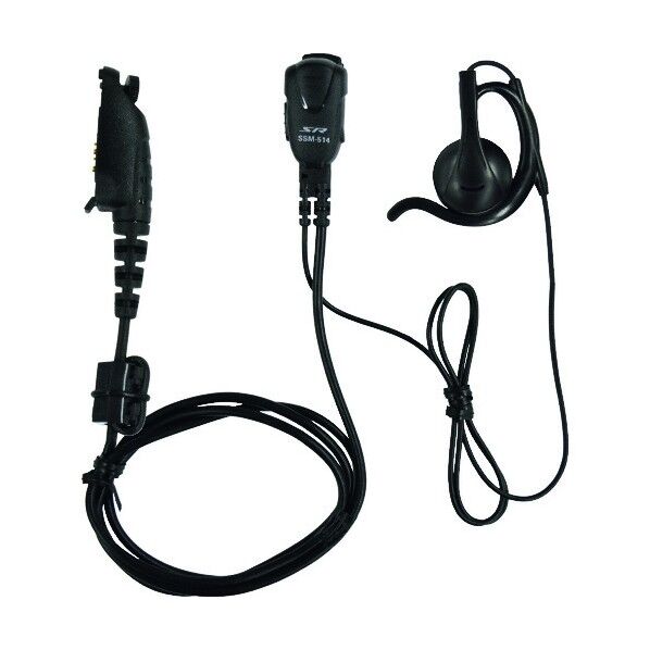 小型タイピンマイク&イヤホン (イヤホン部:耳カケ式大型オープンエアータイプ)