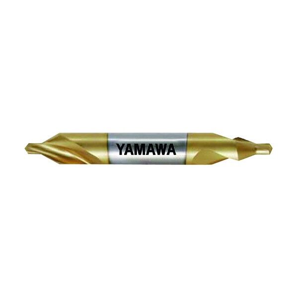 ヤマワ コーティング弱ねじれ溝A形60° センタ穴ドリル CD-S V 2X60°X6 CD-S-V-2X60X6 1点