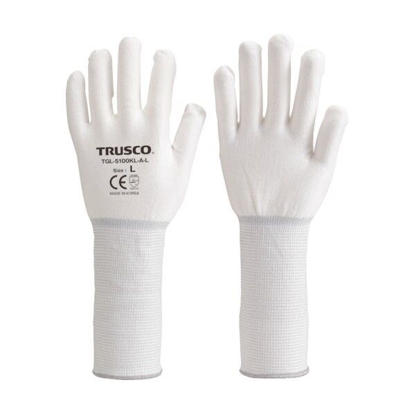ホワイトHPPEインナー手袋ロング L TGL-5100KL-A-L 1点