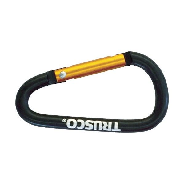 まとめ買い カラビナ 線径5mmX50mm D型 ブラック TKN550BK10P 10個