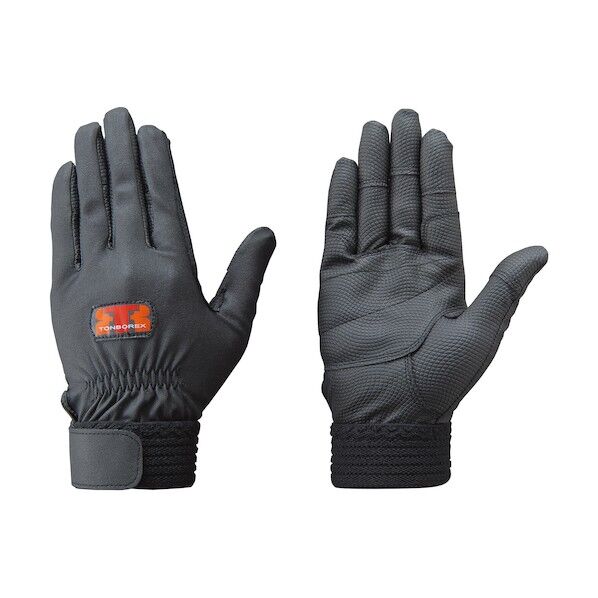 合成皮革手袋 ブラック E-831BK LL 1点