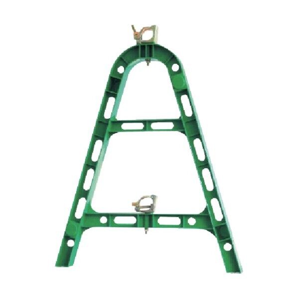 プラ単管バリケードポリプロピレン グリーン 820×635×55mm 386-53 1