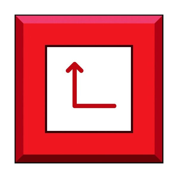 ユニット 埋設表示杭 矢印 赤 左上矢印 481-49 1個