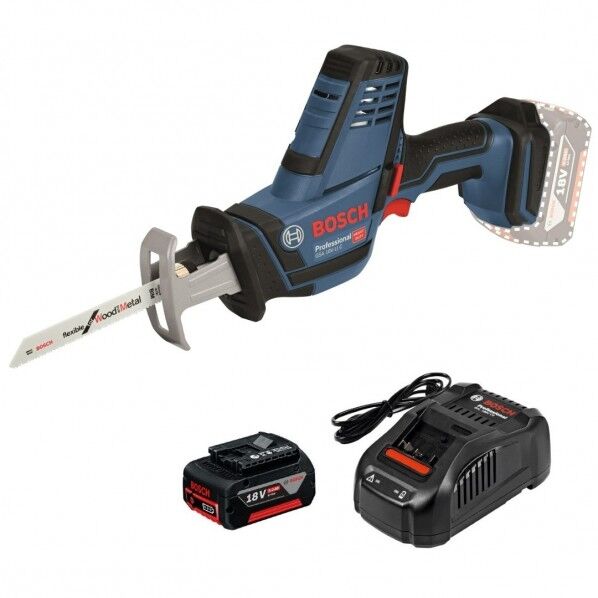 ボッシュ 18Vコードレスセーバーソー+バッテリー充電器セット 400×204×77mm ブルー GSA18V-LICHSET 1点...