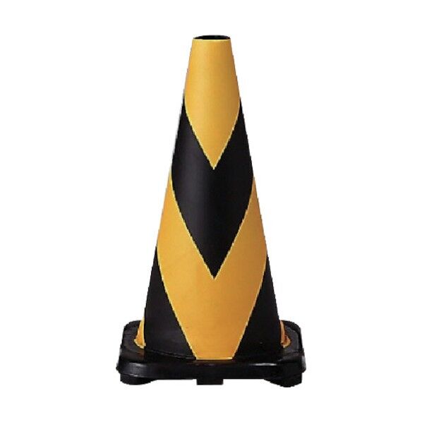 セフティラバーコーン黄／黒（黄部反射）ゴム製４５０Ｈ 385-12 1