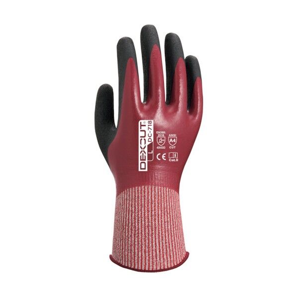 耐切創手袋 DEXCUT DCー718 ニトリルバックコート Mサイズ DEDC718_M_1P 1点