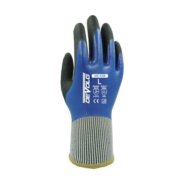 ウィード 防寒手袋 DEVOLG DE-538 ニトリルバックコ-ト Lサイズ 1双...