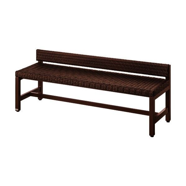 屋内外用 ベンチ 1500(背付) YB-112L-PE 1点