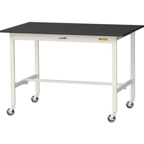 実験用ラボテーブル 移動式 SLKC-1275-BKW 1台