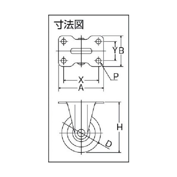 プレート式キャスター スケルトンキャスター (ポリカーボネート車) 固定