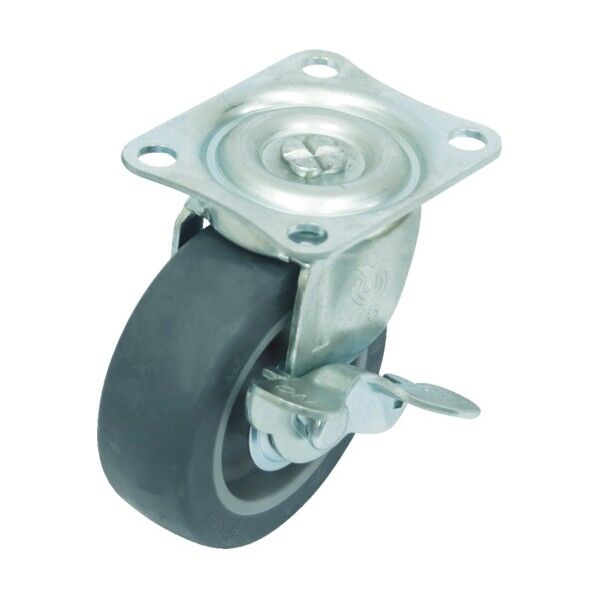 プレート式キャスター Gシリーズ (エラストマー車) 自在ストッパー付