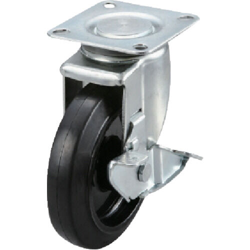 産業用キャスターS付自在車 ナイロンホイルゴム車輪