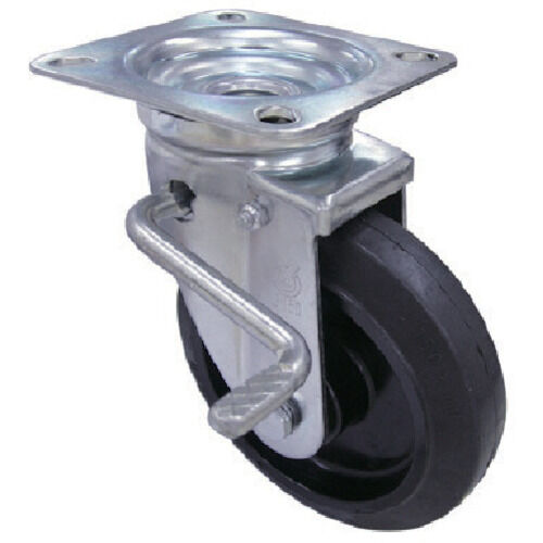 産業用キャスター左S付自在車 ナイロンホイルゴム車輪