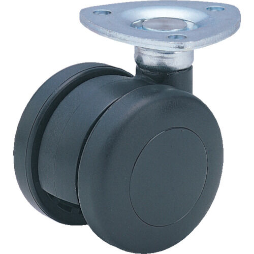 プレート式双輪キャスター自在車 ナイロン車輪