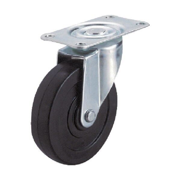 プレート式キャスター SUS-Eシリーズ (ハードゴム車・ステンレス金具) 自在