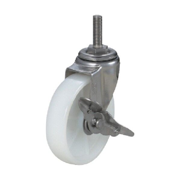 ねじ込みキャスターステンレス製S付自在車 ナイロン車