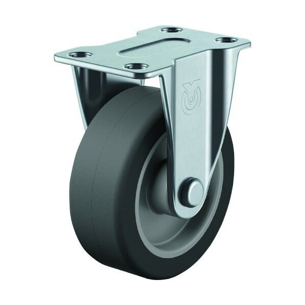 プレート式キャスター固定車50径エラストマー車輪