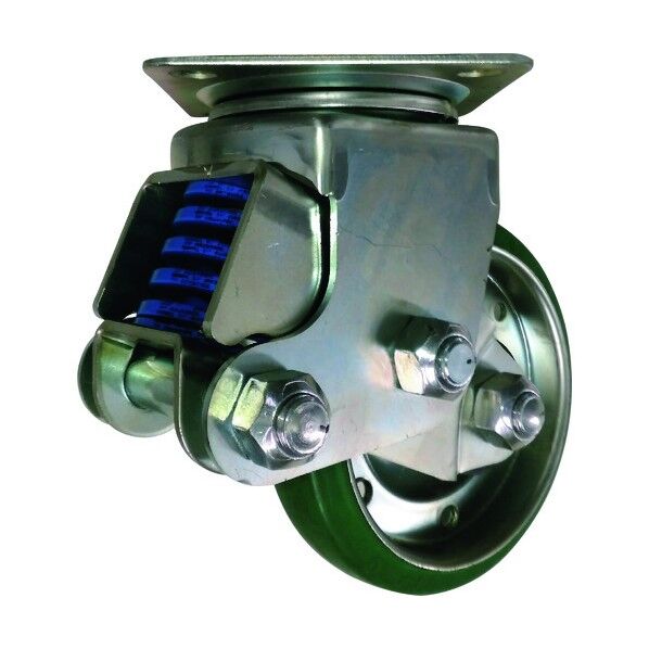 プレスキャスター自在車 150径鋼板ホイル緑ゴム車輪 SKY-2S150WF(GR)-B-1 1点