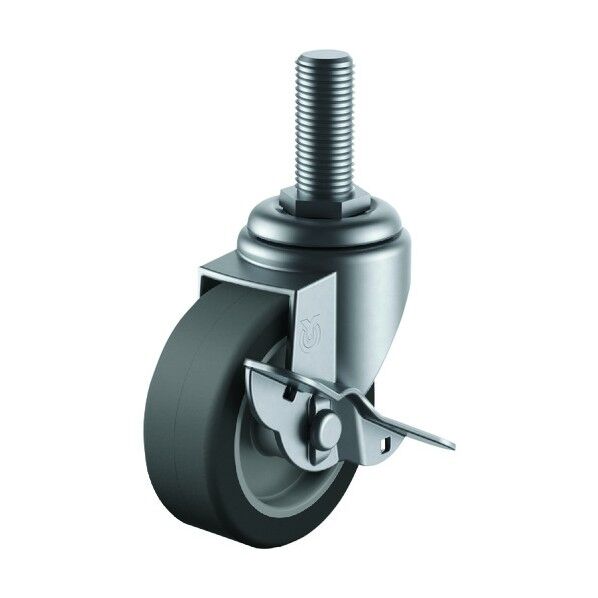 ねじ込み式キャスター自在車S付50径エラストマー車輪 SUS-ST-50ELS-M16-40 1点