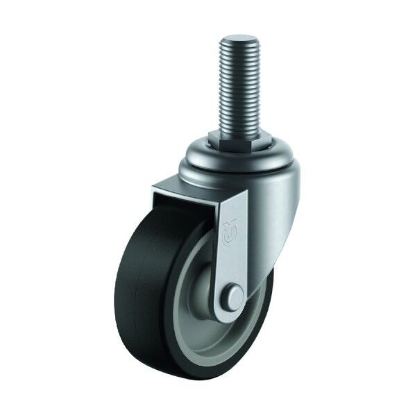 ねじ込み式キャスター自在車75径ナイロンホイルゴム車輪 SUS-ST-75NR-W3/4-40 1点