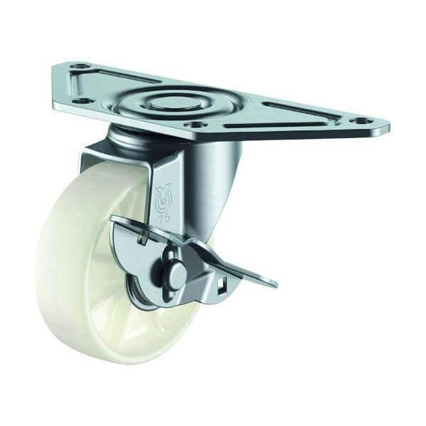 コーナー用キャスター自在車ストッパー付 65径ナイロン車輪 SGC-65NS 1点