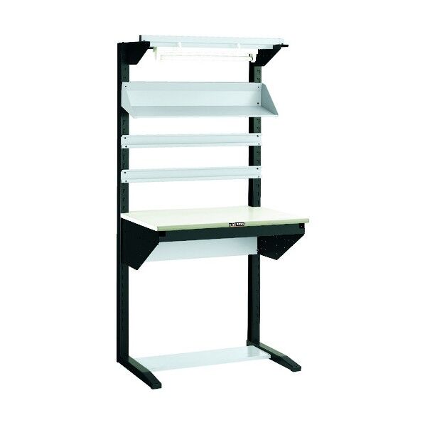 ライン作業台 (傾斜棚・レールハンガータイプ) 片面タイプ