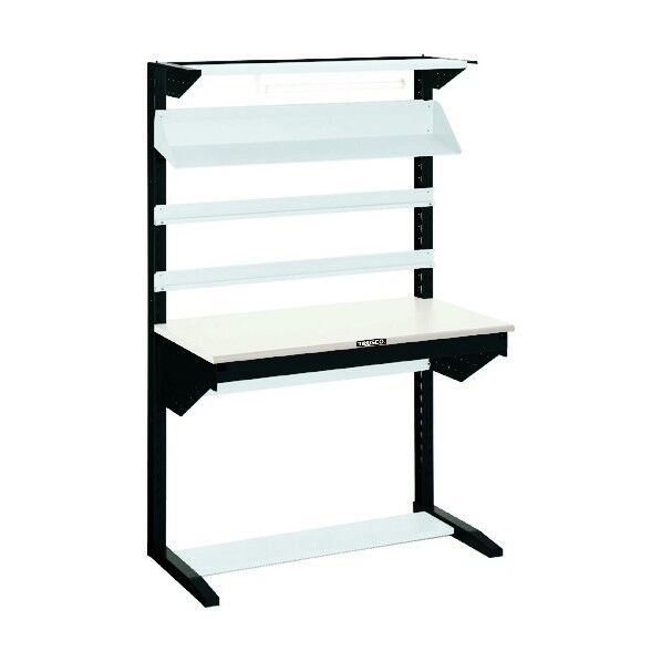 ライン作業台 (傾斜棚・コンテナ受けタイプ) 片面タイプ