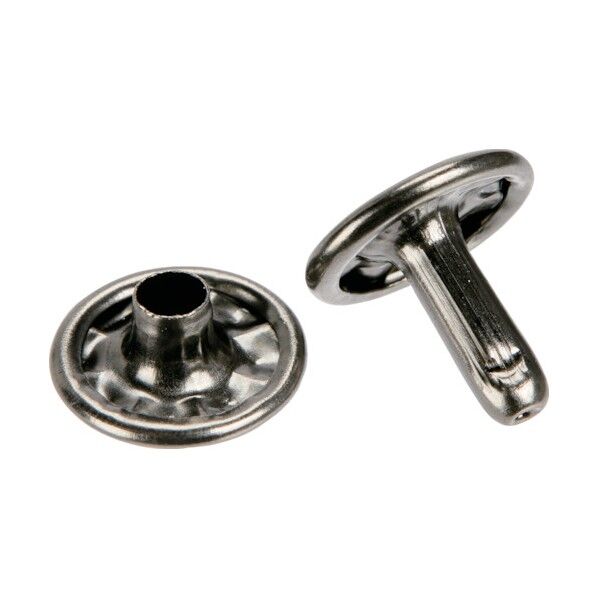 トラスコ(TRUSCO) 特大カシメ スチール 黒ニッケルメッキ 13mm (ブリスターパック入) P-THP-TCBN 20組...