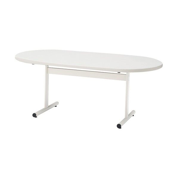 ミーティングテーブル TT-TW 楕円型 1800×750 ホワイト TT-TW1875R-WH 1点