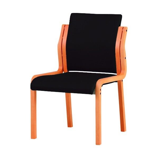 木製スタッキングチェア FVM-6L ネオブラック FVM-6L-NBK 1点