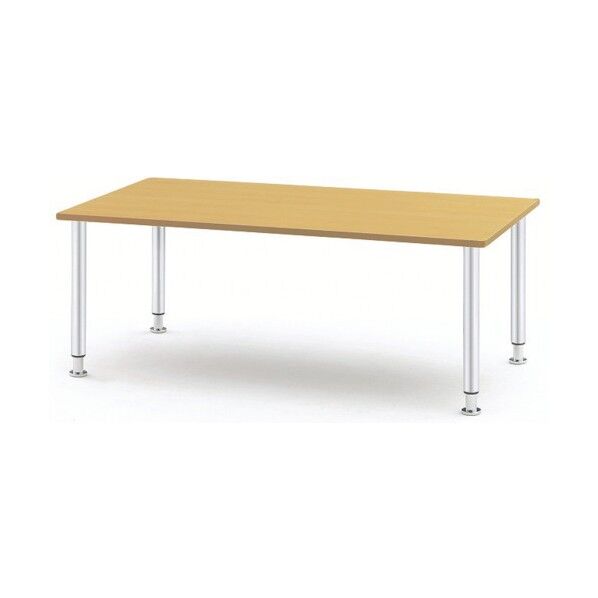 ※法人専用品※藤沢工業 ダイニングテーブル メッキ脚 1200X750 メープル MYT-1275M MP 1点...