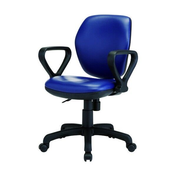 オフィスチェア FST-77L ループ肘付 ネイビー(レザー) FST-77ALNV 1点