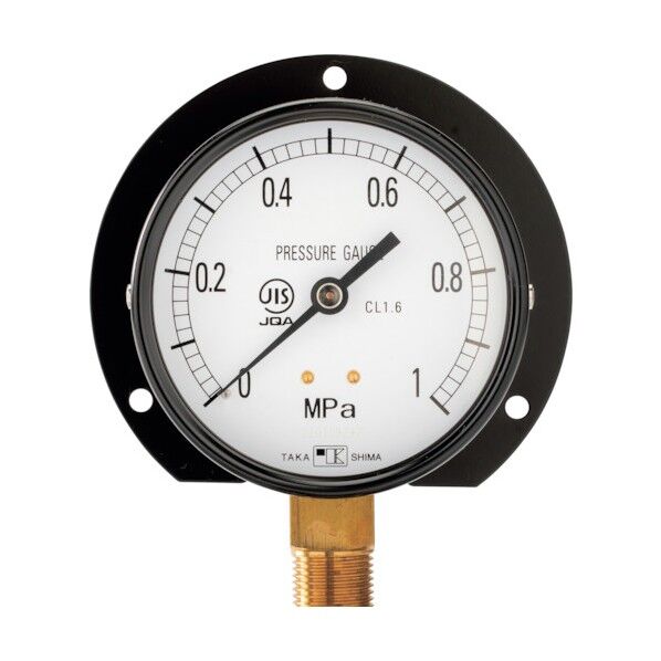 プラスチック真空計(B枠立型・φ60)圧力レンジ0.0~ー0.1MPa G1/4 1213901 1点