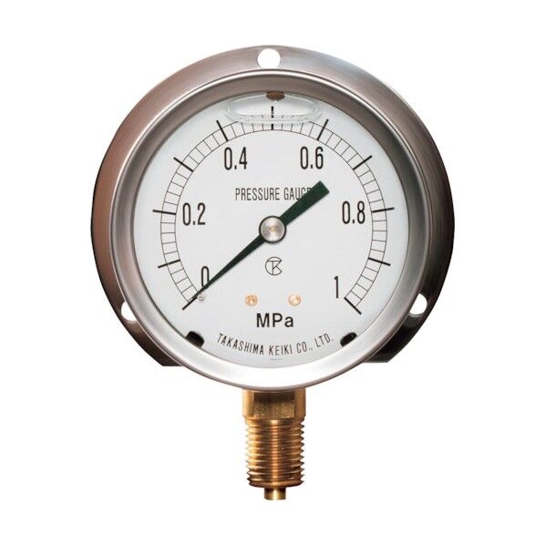 グリセリン入圧力計(B枠立型・φ100)圧力レンジ0.0～1MPa G3/8 1329110   1点