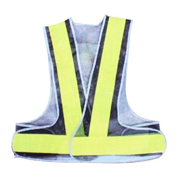 反射黒メッシュベスト 黄 RS-D2 1個