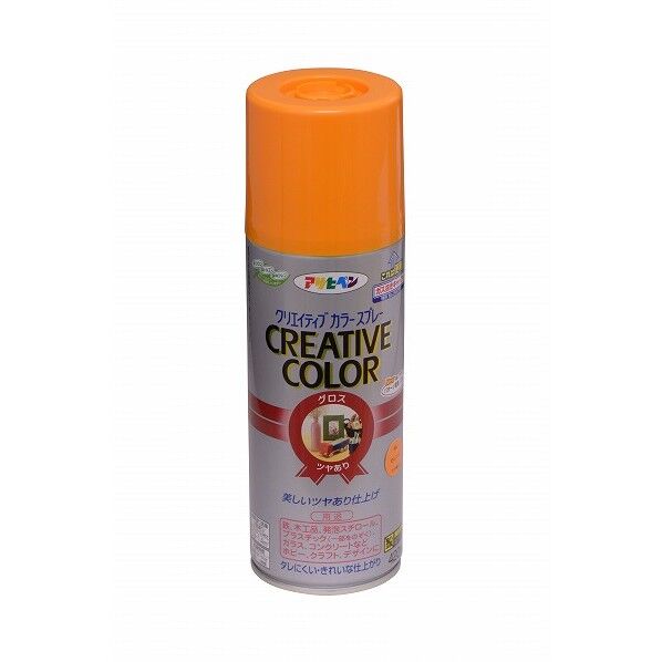 アサヒペン クリエイティブカラースプレー 420ml 64オレンジ 1点