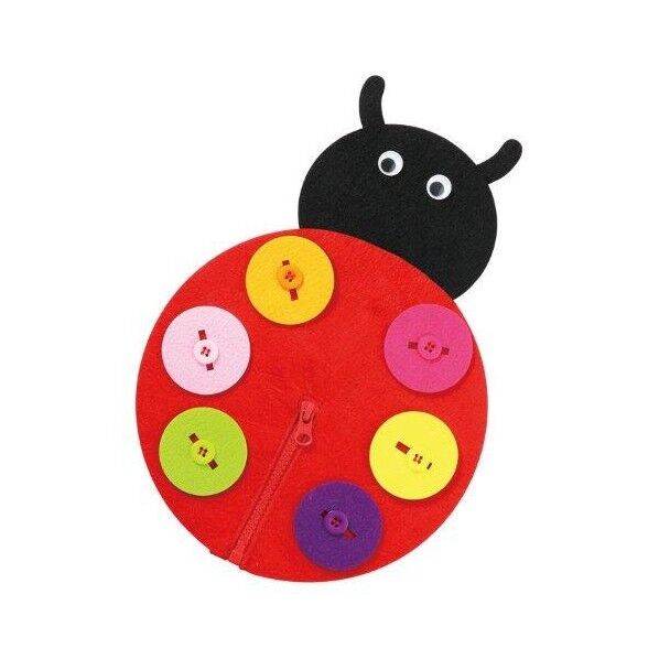 ホﾞタンとファスナーあそび てんとうむし