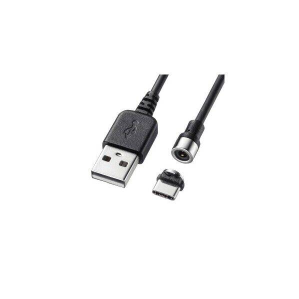 サンワサプライ Magnet脱着式USB Type-Cケーブル 1m KU-MMGCA1K 1点