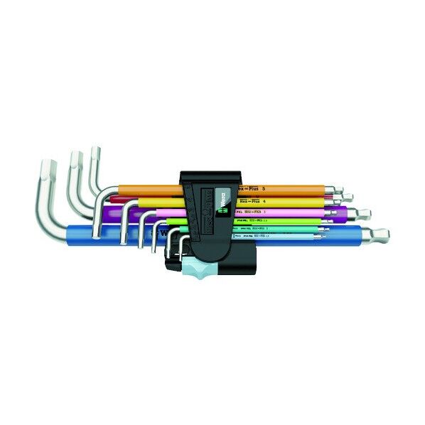 3950SPKL/9 ステンレス マルチカラーヘックスキーセット